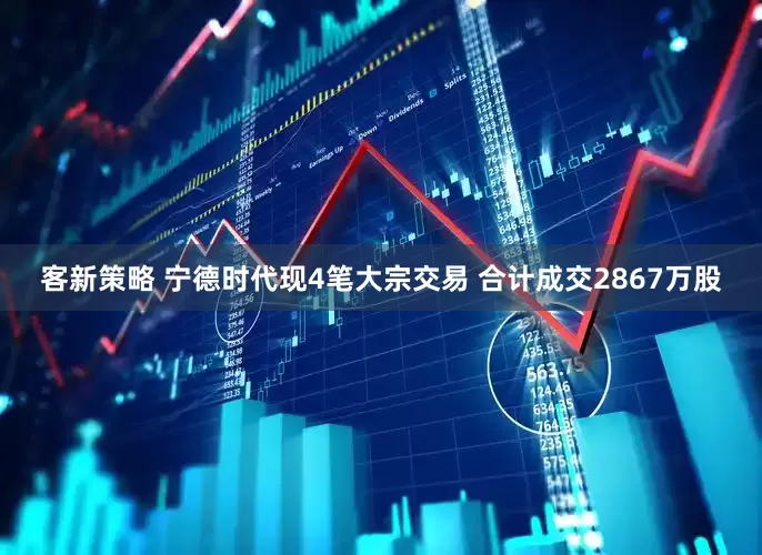 客新策略 宁德时代现4笔大宗交易 合计成交2867万股